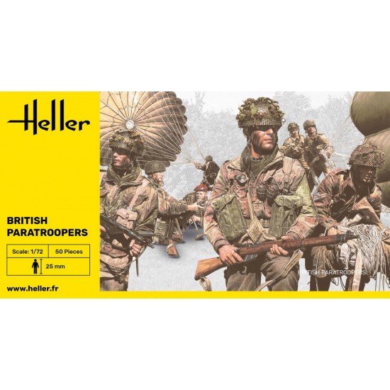 1/72 British Paratroopers (50 figures, each height: 25mm)