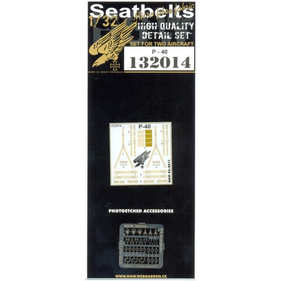 1/32 Curtiss P-40 Kittyhawk Seatbelts for Hasegawa/Trumpeter kits