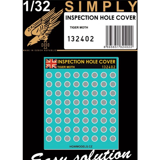 1/32 Tiger Moth Inspection Hole Covers for ICM kits [Simply Edition]