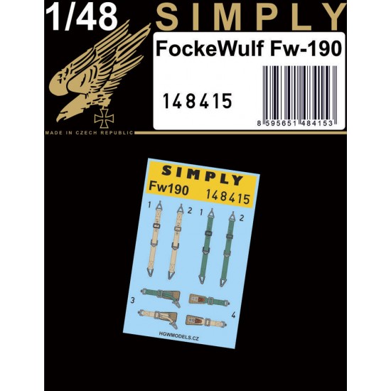 1/48 Fockewulf Fw-190 Seatbelts [Simply Edition]