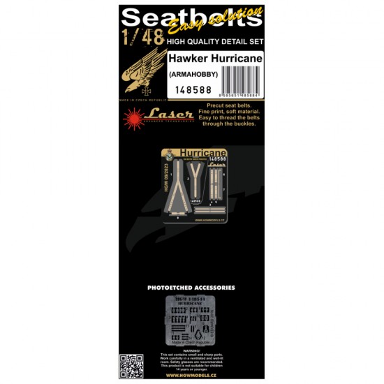 1/48 Hawker Hurricane Seatbelts for ArmaHobby kit [pre-cut (laser)]