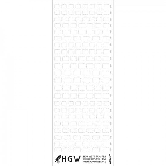 1/48 Oblong Templates Free Lines Positive Rivets