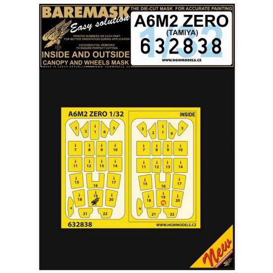 1/32 A6M2 Zero Paint Masking for Tamiya kit