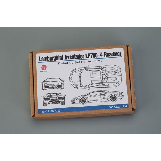 Hobby Design 1/24 Lamborghini Aventador LP700-4 Roadster Detail Set for  Aoshima kit (PE+Resin parts) | BNA Model World