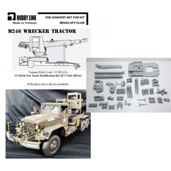 1/35 M246 Tractor Wrecker Conversion Set for AFV Club M54A2 kit