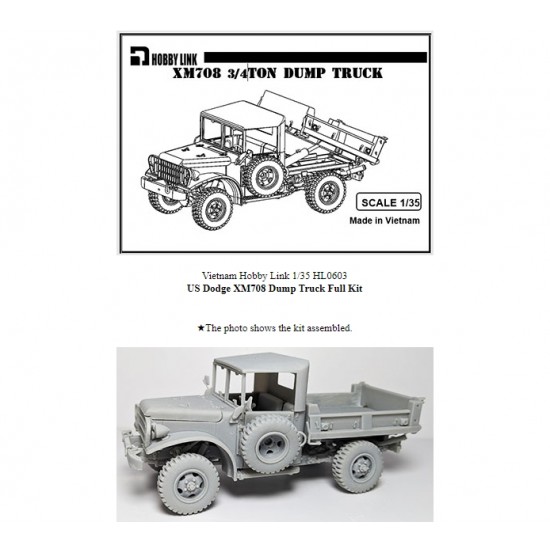 1/35 US Dodge XM708 3/4 ton Dump Truck Full Resin kit