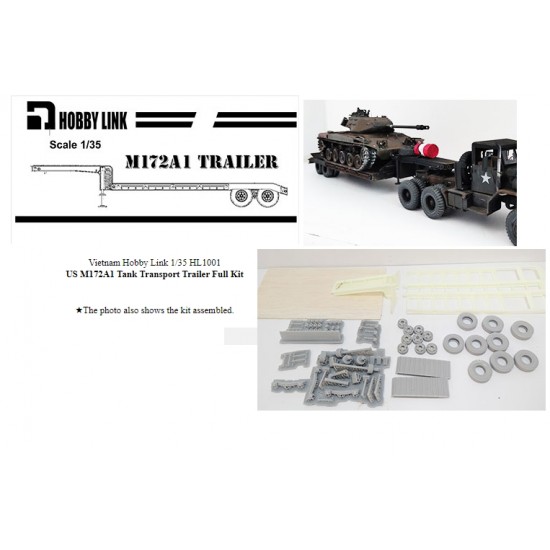 1/35 US M172A1 Tank Transport Trailer Full Resin kit Hobby Link HL1001