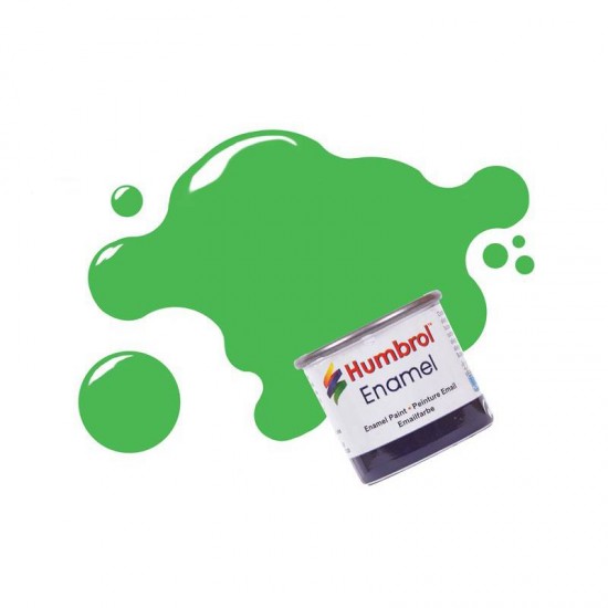 Enamel Paint - Fluorescent Signal Green Gloss (14ml)