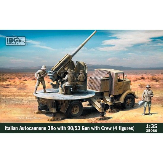 1/35 Italian Autocannone 3Ro with 90/53 Gun and Crew (4 figures)