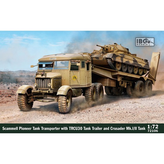 1/72 Scammell Tank Transporter with TRCU30 Trailer and Crusader Mk.I/II (2in1)