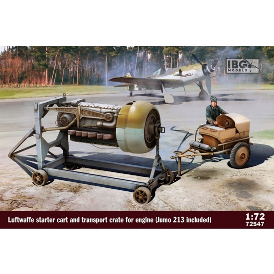 1/72 Luftwaffe Starter Cart and Transport Crate for Engine