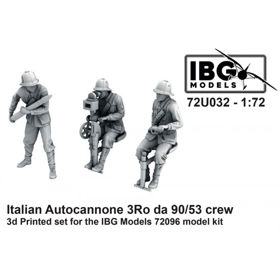 1/72 Italian Autocannon 3Ro da 90/53 Crew for IBG #72096