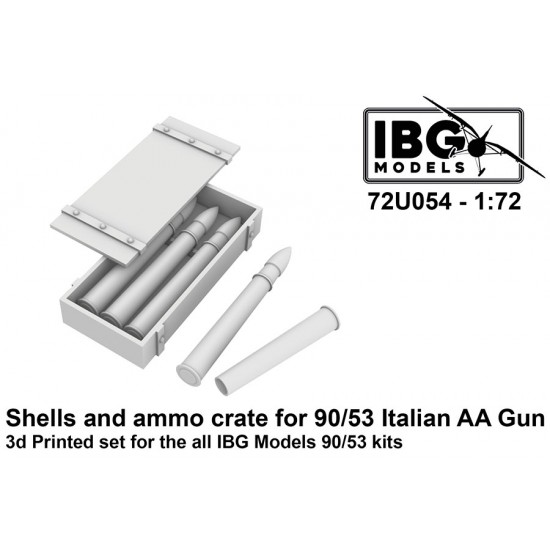 1/72 90/53 Italian Anti Aircraft Gun Shells and Ammo Crates for IBG kits