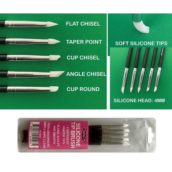 Silicone Tip Brushes (5 unique tips)