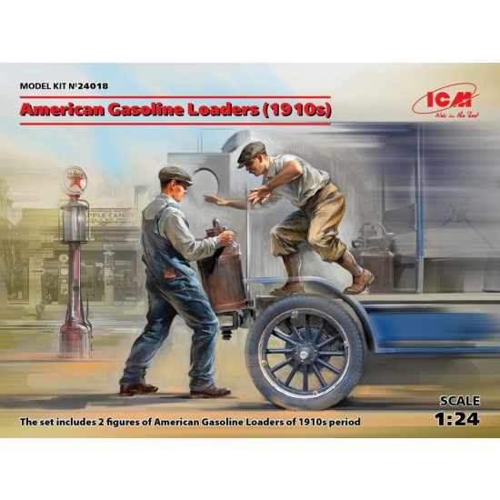 1/24 American Gasoline Loaders 1910s (2 figures)