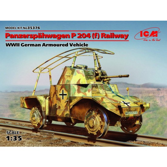 1/35 WWII German Armoured Vehicle Panzerspahwagen P 204 (f) Railway