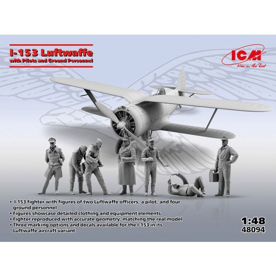 1/48 I-153 Luftwaffe with Pilots and Ground Personnel