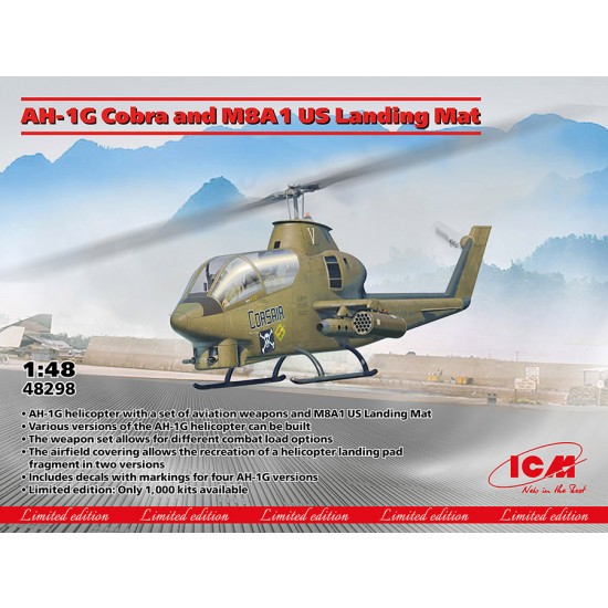 1/48 AH-1G Cobra and M8A1 US Landing Mat