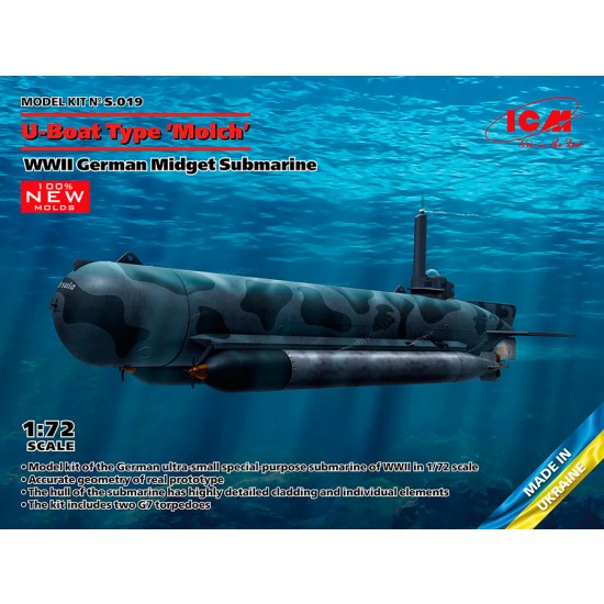 1/72 WWII German U-Boat Type Molch Midget Submarine