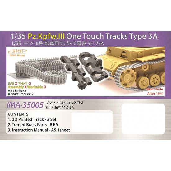 1/35 Pz.Kpfw.III One Touch Tracks Type 3A