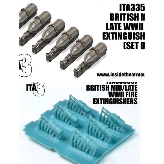 1/35 British Mid/Late War AFV Methyl Bromide Extinguishers (6pcs)