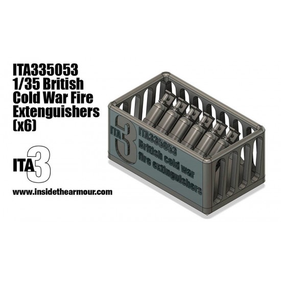 1/35 British Cold War AFV Fire Extinguishers 1960-2000 (6pcs)