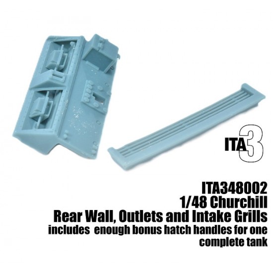 1/48 Churchill Crocodile Rear Wall and Inlets/Outlets Grills for Tamiya kits