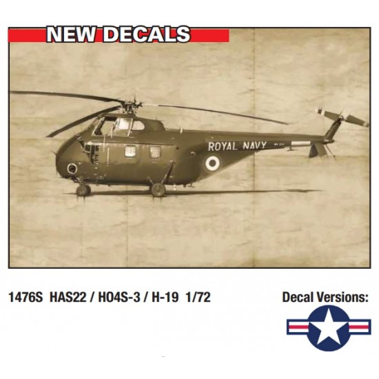 1/72 HAS22 / HO4S-3 / H-19 Transport/Observation Helicopter