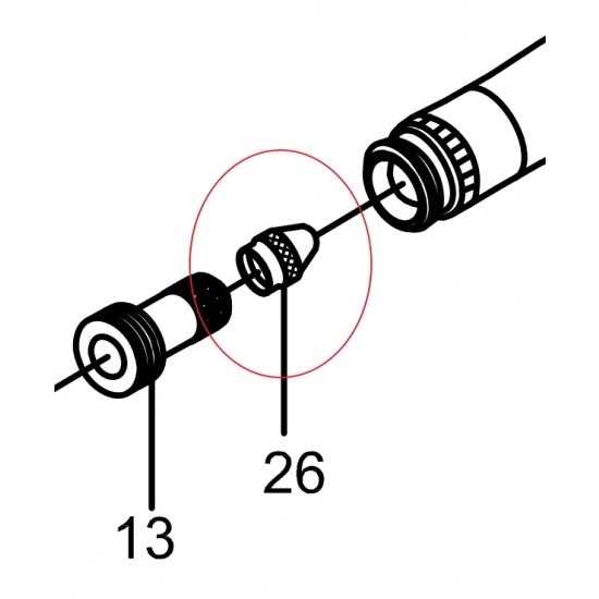 Needle Chuck Nut for Sparmax Airbrush Max DH GP SP020 SP575 Each