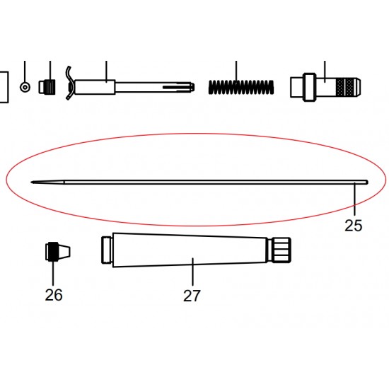 0.2mm Needle for Sparmax Airbrush SP.020 / 20X