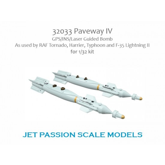 1/32 RAF Tornado, Harrier, Typhoon, F-35 Lightning II Paveway IV GPS/INS Laser Bomb