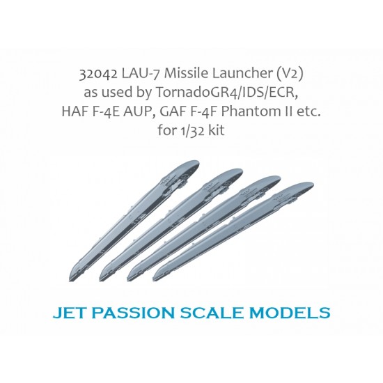 1/32 Tornado GR4, F-4E AUP LAU-7 Sidewinder Rails V2 (4pcs)