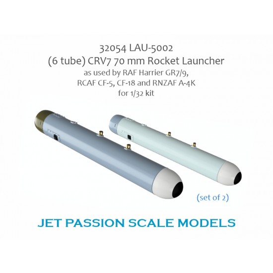 1/32 LAU-5002 (6 Tube) CRV7 70mm Rocket Launcher (2pcs)