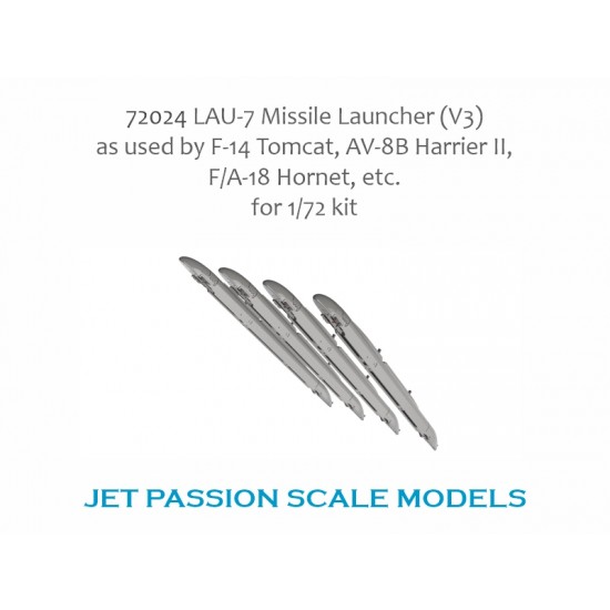 1/72 LAU-7 Missile Launcher (4pcs) for F-14 Tomcat, AV-8B Harrier II, F/A-18 Hornet