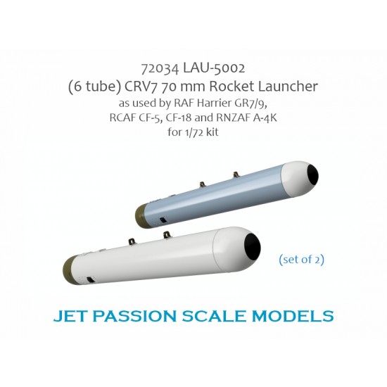 1/72 LAU-5002 (6 Tube) CRV7 70mm Rocket Launcher for RAF Harrier GR7/9 RNZAF A-4K