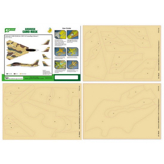 1/48 Grumman F-14 Tomcat Camouflage Scheme Vol.2 Airbrush Paint Masks