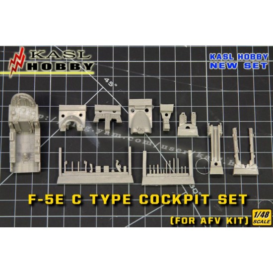 1/48 F-5E Tiger II C Type Cockpit Set Ejection Seat [Improved] for AFV Club