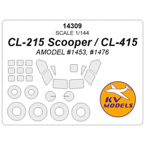 1/144 CL-215 Scooper / CL-415 Masks for Amodel #1453, #1476