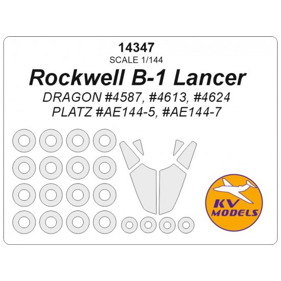 1/144 Rockwell B-1 Lancer Masks for Dragon #4587/4613/4624/Platz #144-5/144-7