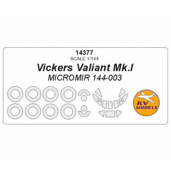 1/144 Vickers Valiant Mk.I Masks for Micromir 144-003