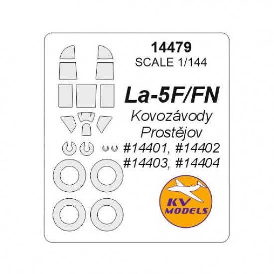 1/144 Lavochkin La-5F/La-5FN Masks for Kovozavody Prostejov #14401/14402/14403/14404