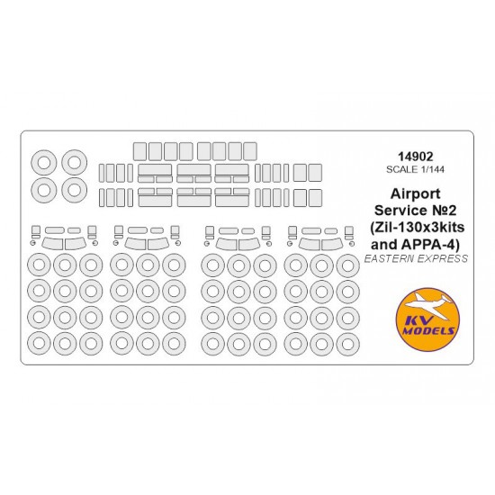 1/144 Airport Service #2 Masks (Zil-130x3kits, APPA-4) for Eastern Express w/Wheels Masks