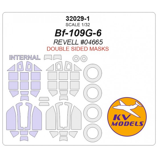 1/32 Messerschmitt Bf 109G-6 Double Sided Masking for Revell #04665