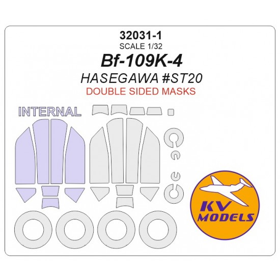 1/32 Messerschmitt Bf 109K-4 Double Sided Masking for Hasegawa #ST20