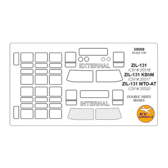 1/35 ZIL-131/KShM/MTO-AT Double-sided Paint Masking for ICM # 35518/35517/35520