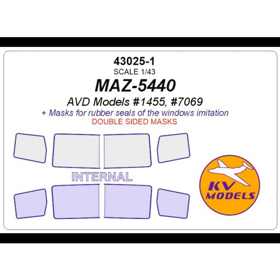 1/43 Maz-5440 Double Sided Masking for Avd Models #1455/7069