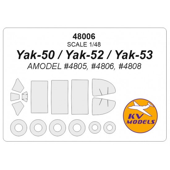 1/48 Yak-50/Yak-52/Yak-53 Paint Masking for Amodel #48005, #48006, #48008