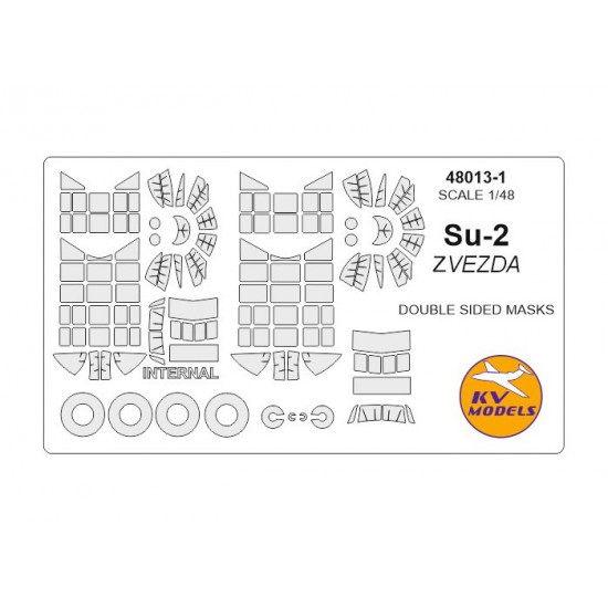 1/48 Su-2 Double-sided Paint Masking for Zvezda #4805