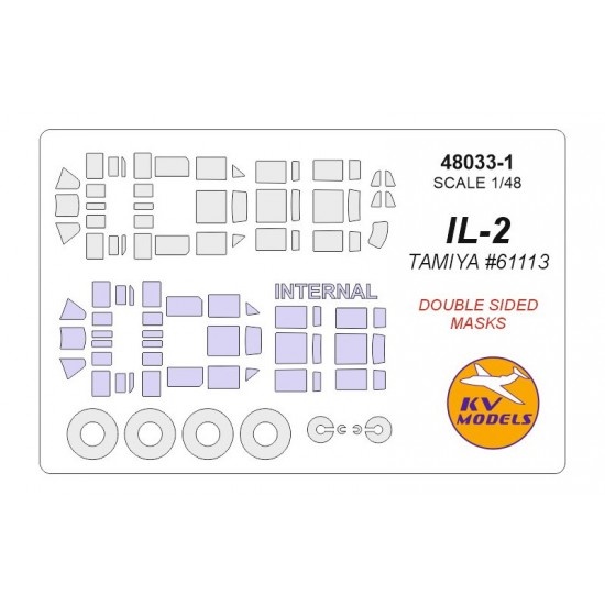 1/48 IL-2 Double-sided Paint Masking for Tamiya #61113