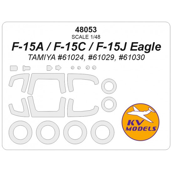 1/48 US F-15A / F-15C / F-15J Eagle Canopies and Wheels Masks for Tamiya kits